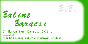 balint baracsi business card